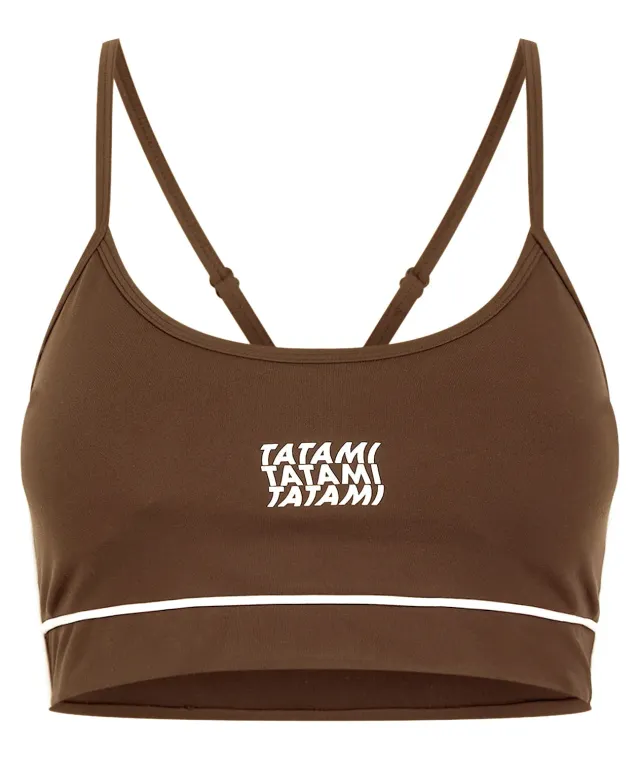 Tatami Contour reggiseno sportivo donna marrone spalline regolabili