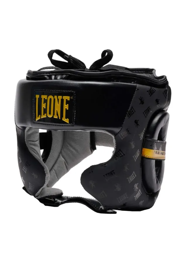 Leone1947 CS445 casco boxe nero in ecopelle protezione