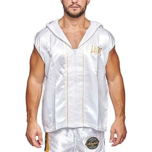 Leone1947 Premium smanicato ring boxe nero L-XL cappuccio