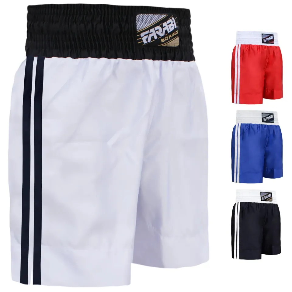 Farabi Sports Pro pantaloncini boxe bianco XS kickboxing