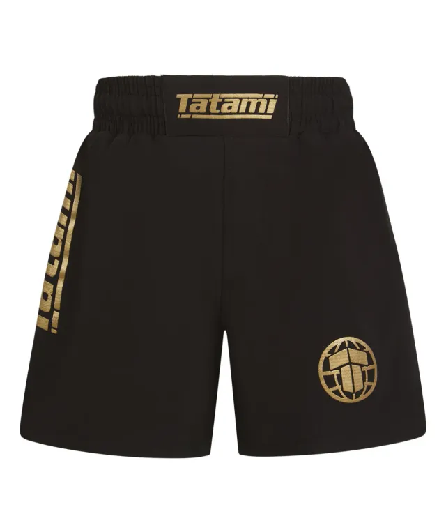 Tatami Pro Grappling Shorts Pantaloncini Bimbo Nero Oro