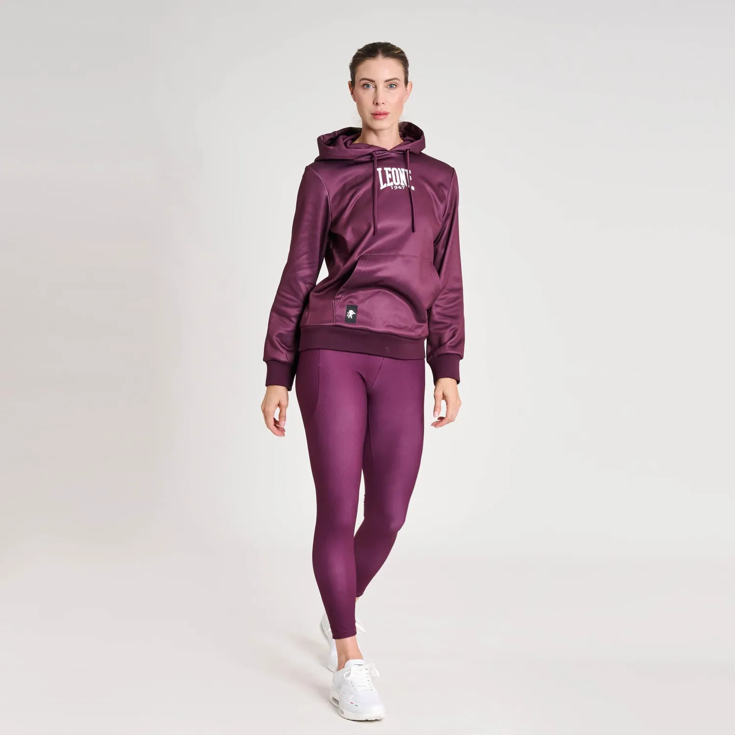 Leone 1947 Combat Club ABX523 felpa donna nera M con cappuccio