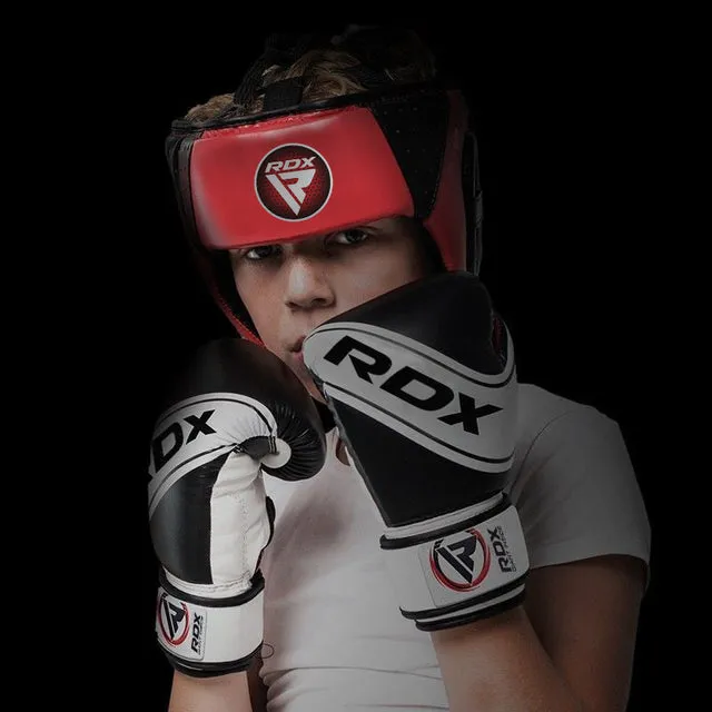 RDX F1 caschetto boxe bambini open face pelle