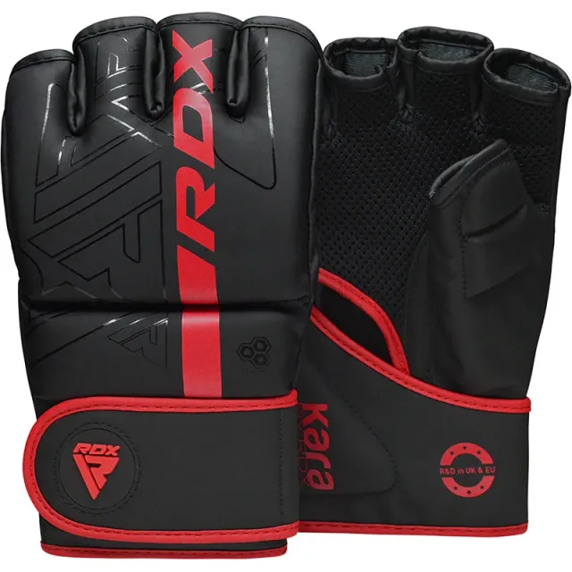 RDX F6 Kara guanti MMA grappling neri