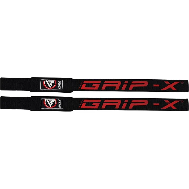 RDX W2 cinghie sollevamento pesi rosso nero cotone