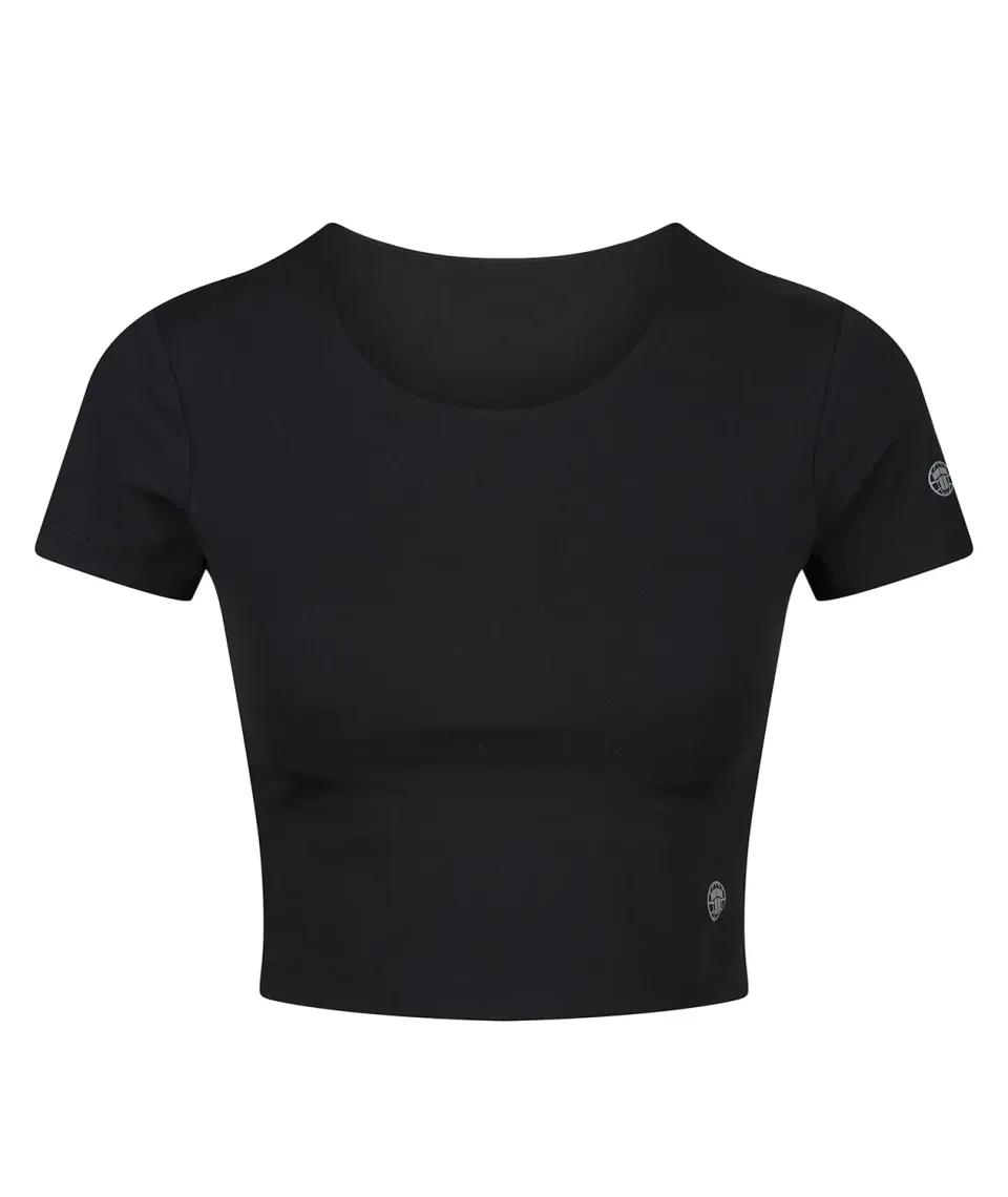 Tatami Fusion top training donna nero cropped sostegno