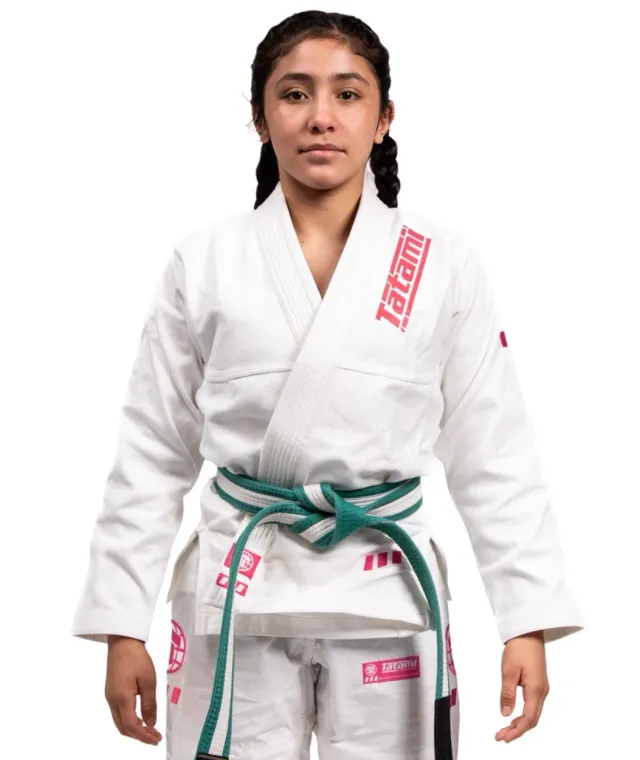Tatami Kids Pro Series kimono BJJ bianco rosa bimbo