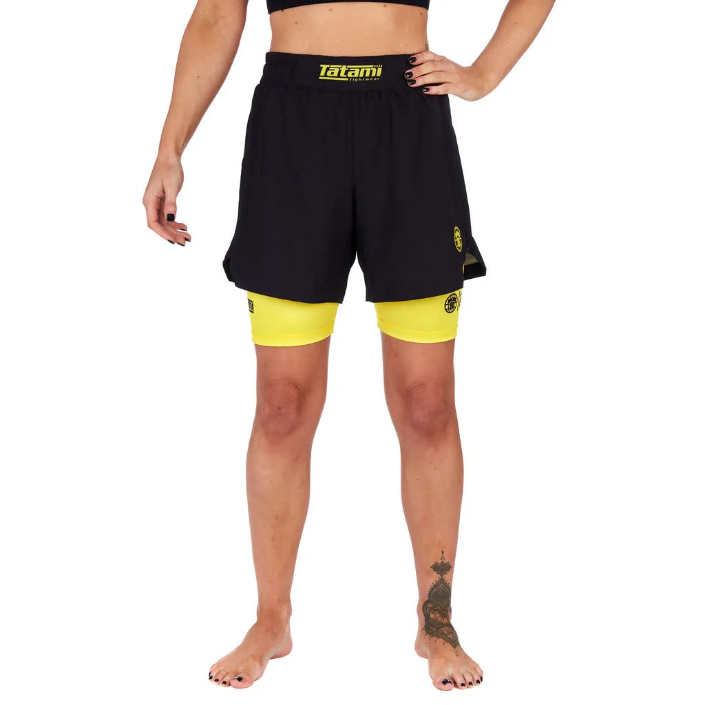 Tatami Dual Layer Shorts Grappling Donna Gialli