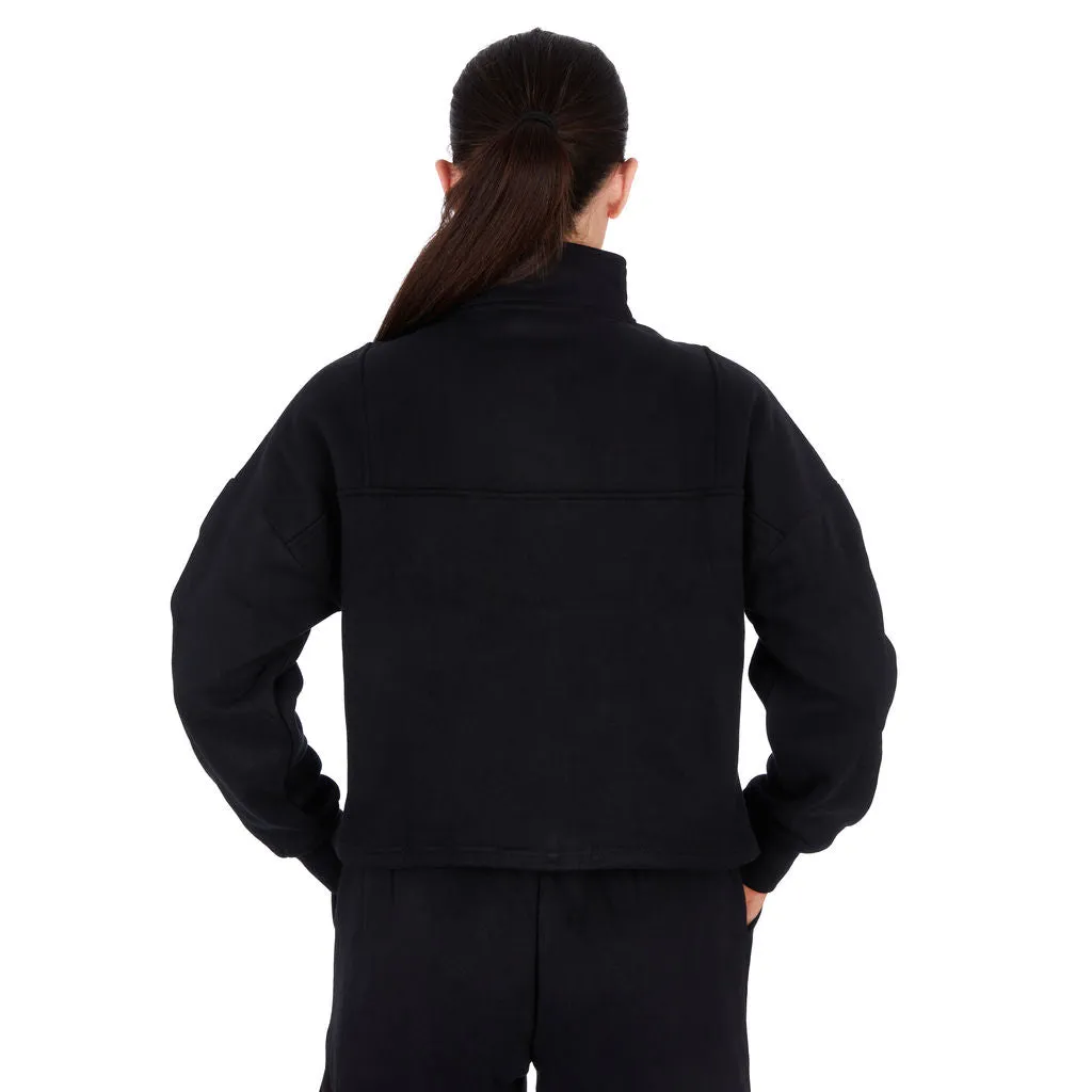 Tatami REORG Felpa Mezza Zip Donna Nera Cotone