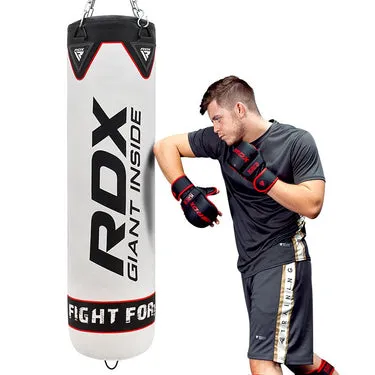RDX F1 Sacco Boxe 4-in-1 con Guanti e Staffa Bianco