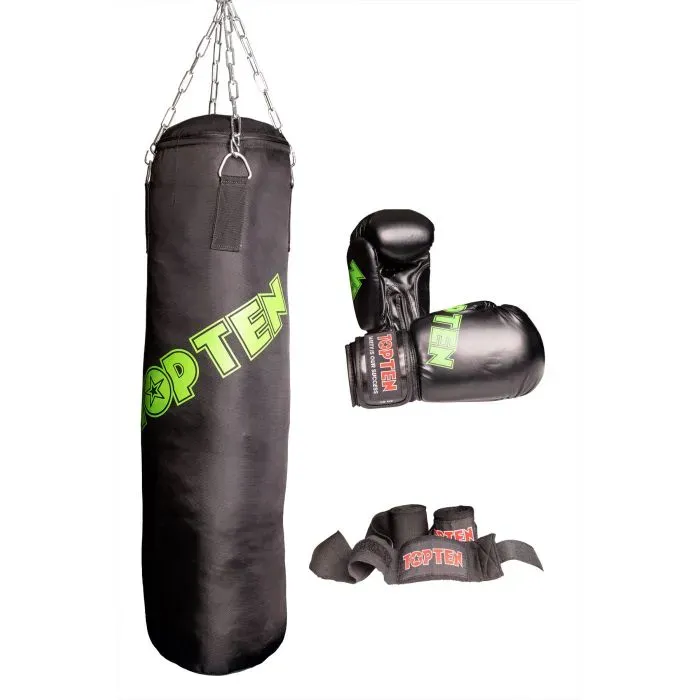 Top Ten Complete set boxe sacco guanti bende principanti
