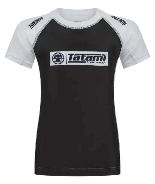 Tatami IBJJF Ranked rash guard bimbo bianca manica corta