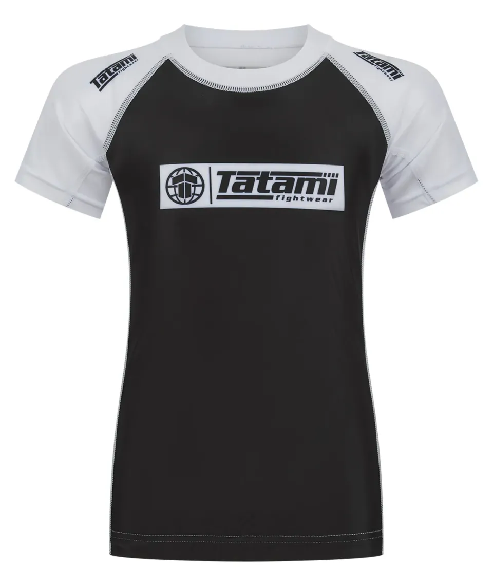 Tatami IBJJF Ranked rash guard bimbo bianca manica corta
