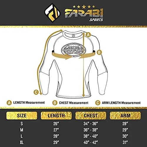 Farabi Rash Guard Maglia Compressione XL Termoregolante