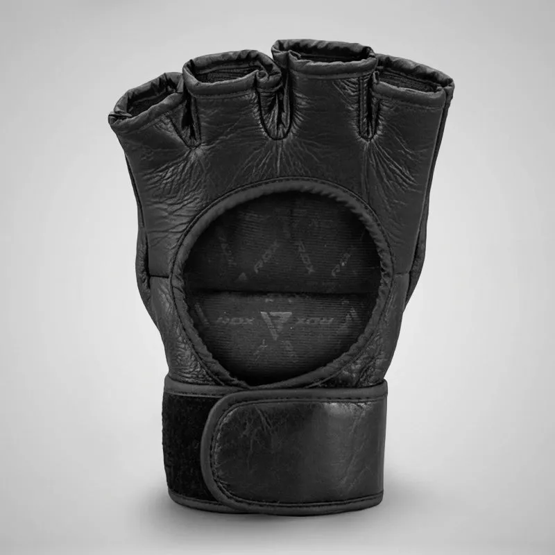 RDX Brave B1 Guanti MMA Grappling Neri Pelle