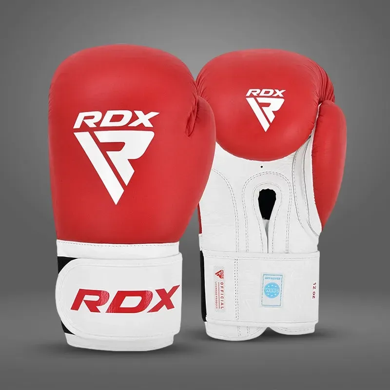 RDX T1 Guantoni Boxe WAKO pelle vera 14oz rossi