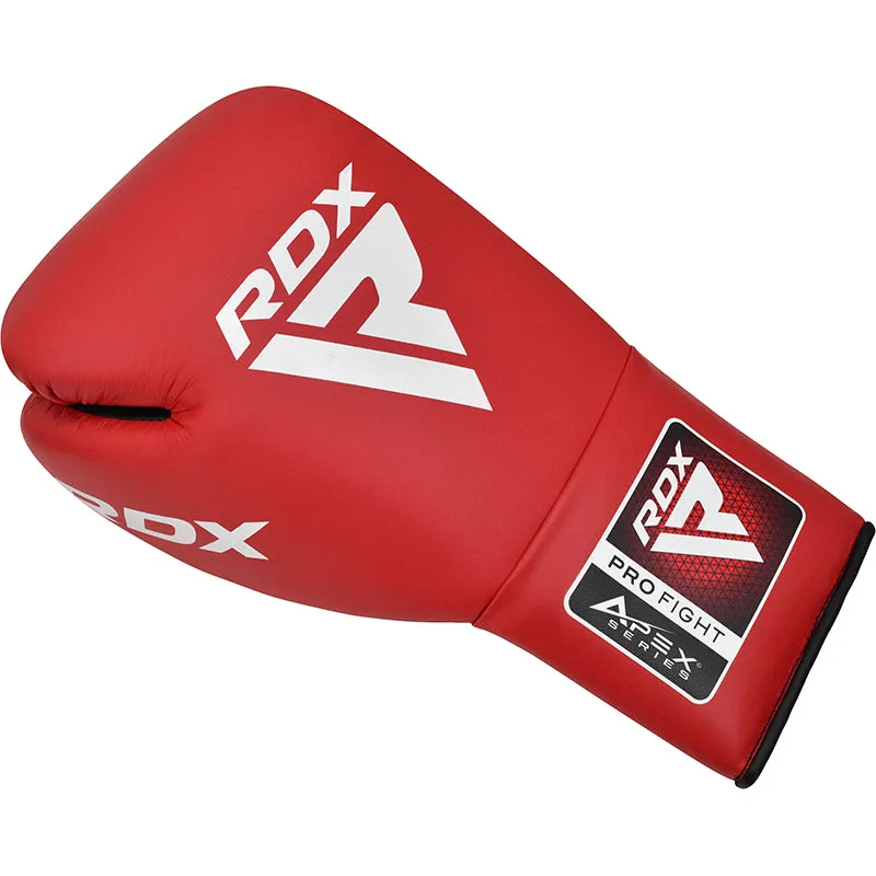 RDX Apex Guanti Boxe Lace Up da Gara in Pelle