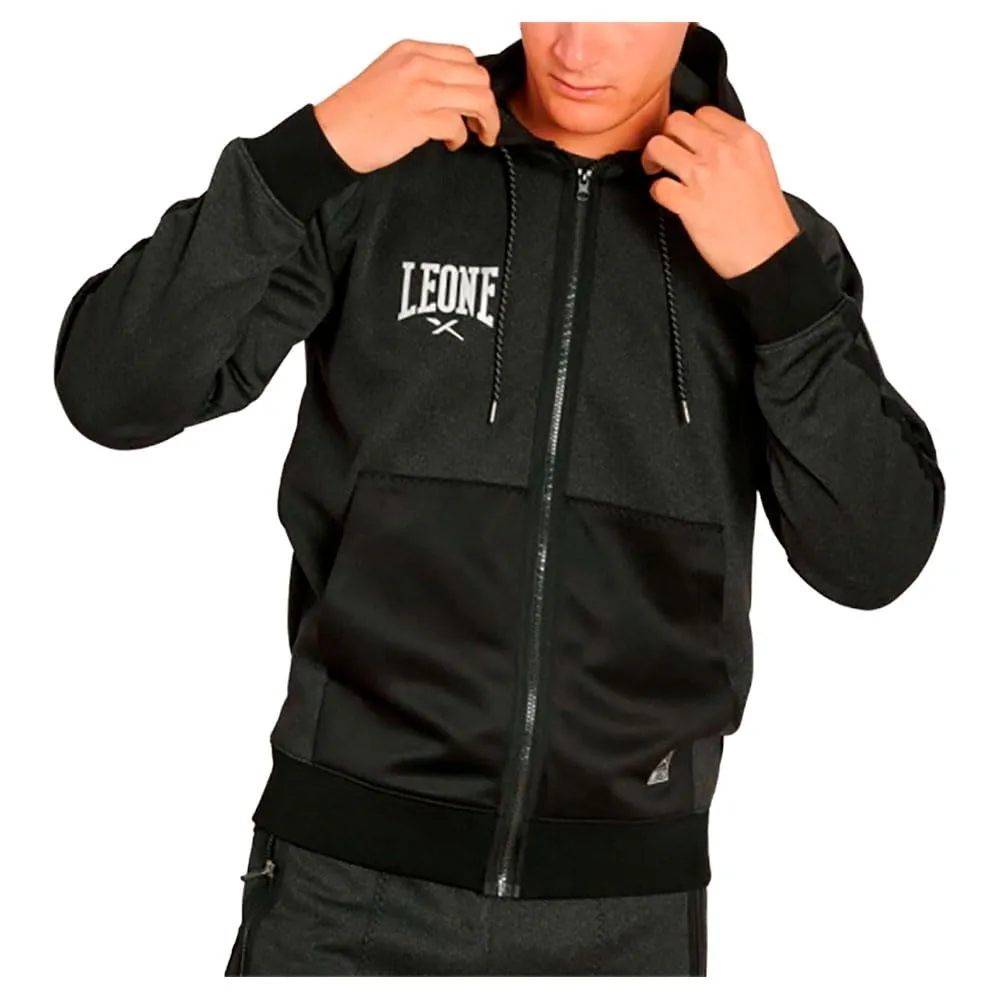 Leone1947 Melange Felpa con Cappuccio 2XL con Zip