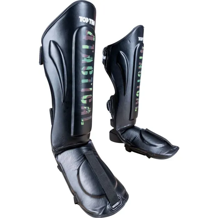 TOP TEN 4Tactical paratibie kickboxing pelle sintetica