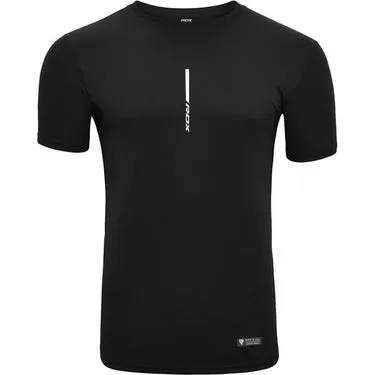 RDX T2 T-Shirt Palestra Nera Maniche Corte