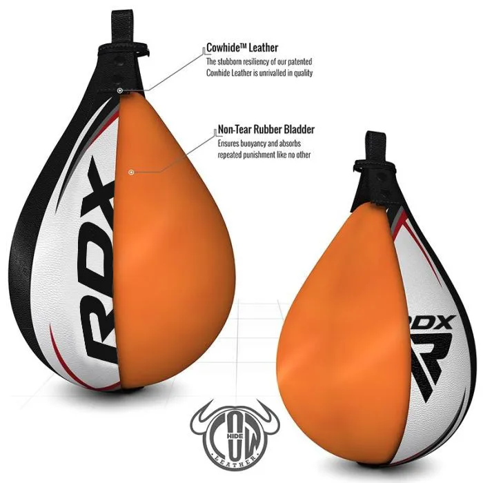 RDX S2 Palla Veloce Boxe in Pelle Bianca