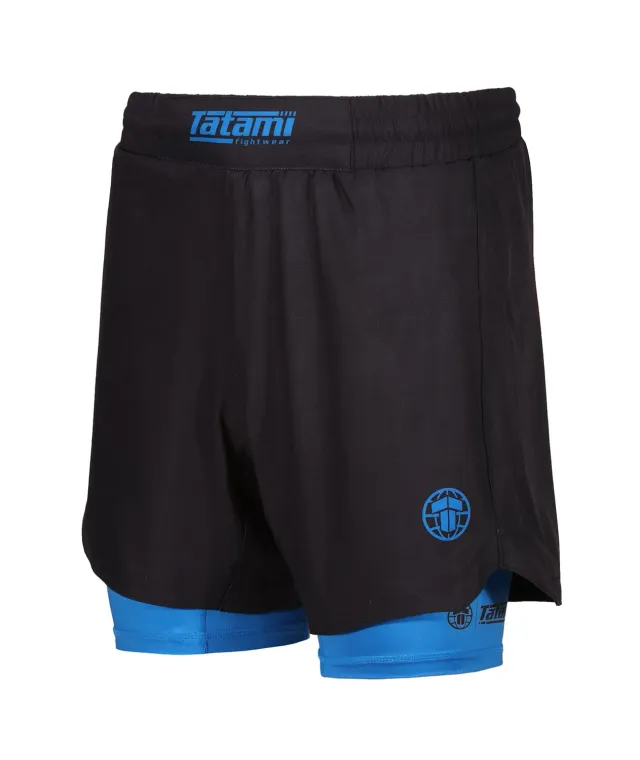 Tatami Dual Layer Grappling Shorts blu no-gi