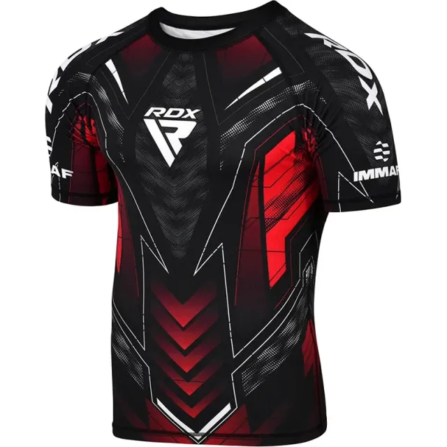 RDX IMMAF Maglia Compressione Rossa Mezza Manica