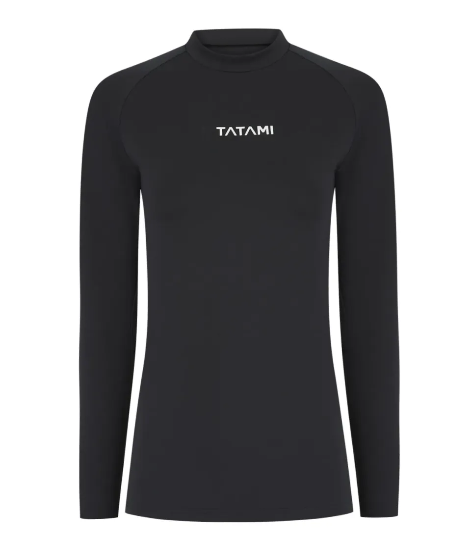 Tatami Fightwear Peak Rash Guard donna maniche lunghe nera elasticizzata