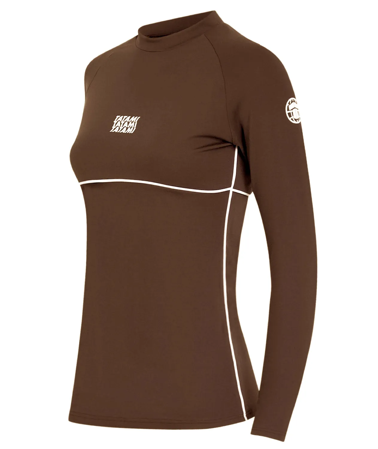 Tatami Ladies Contour Long Sleeve Rash Guard marrone