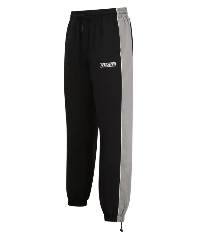 Tatami Tactic Tracksuit Bottoms Pantaloni Tuta Nero Grigio Poliestere