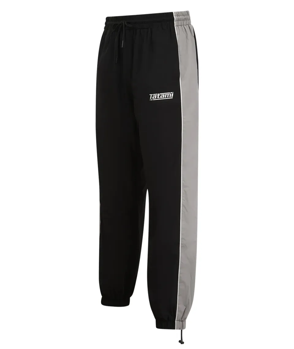Tatami Tactic Tracksuit Bottoms Pantaloni Tuta Nero Grigio Poliestere