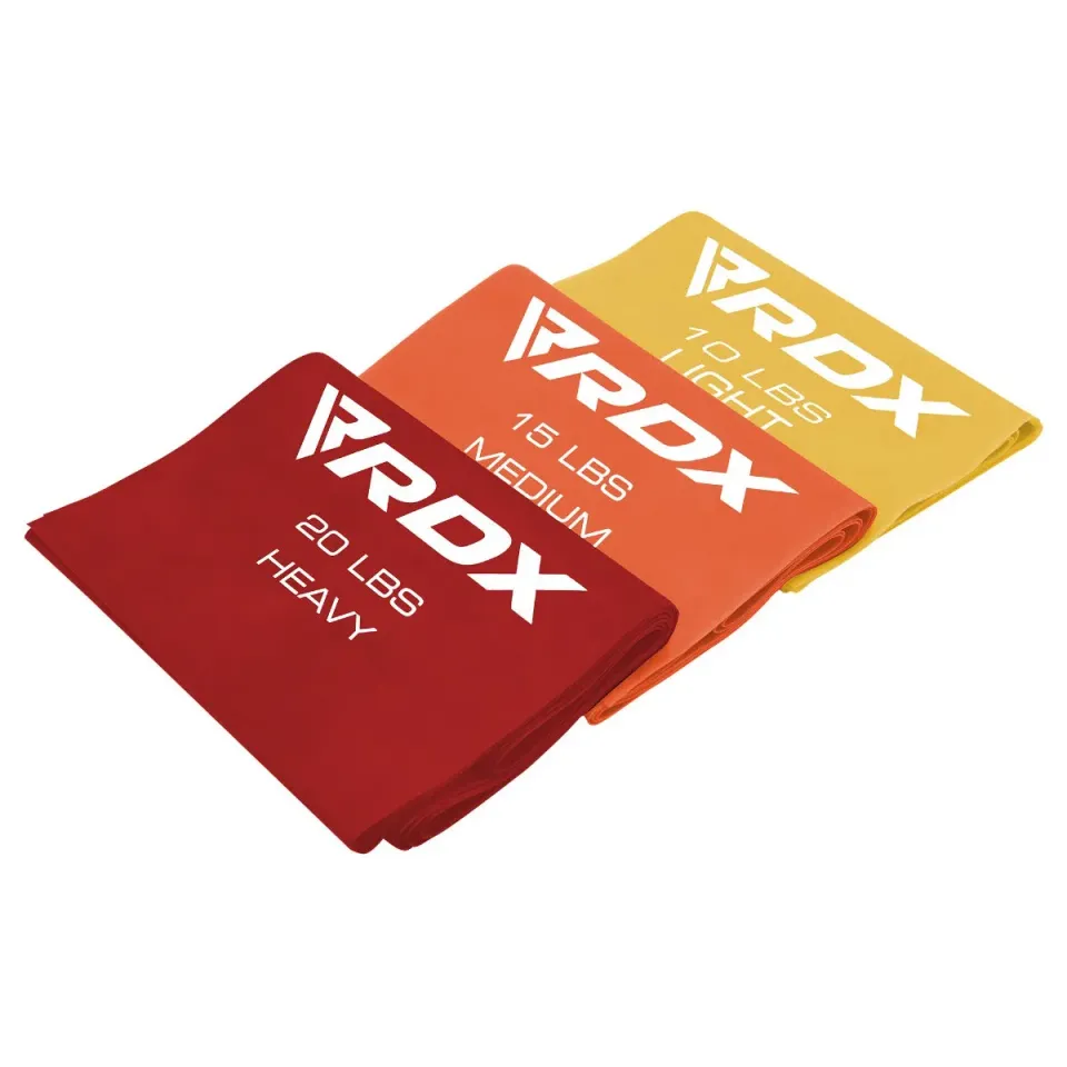 RDX B4 Bande Elastiche Piatte TPE Set 3 Pezzi Multicolor