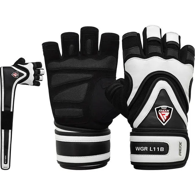 RDX L11 Guanti Palestra Mezze Dita Pelle Antiscivolo