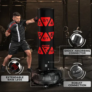 RDX KT Ronin Sacco Boxe Base Stabile Rosso con Guanti