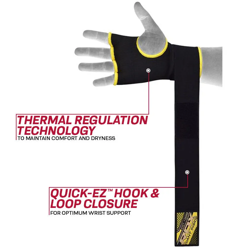 RDX 75cm sottoguanti boxe gel polso rossi