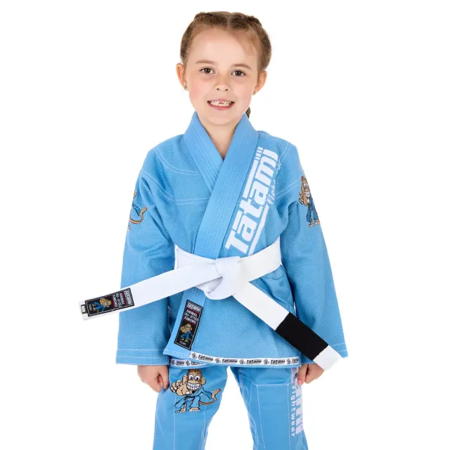 Tatami Meerkatsu Animal kimono BJJ bambino azzurro cotone