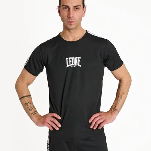 Leone 1947 Stripe 47 ABX202 T-Shirt Uomo L Nera Leggera