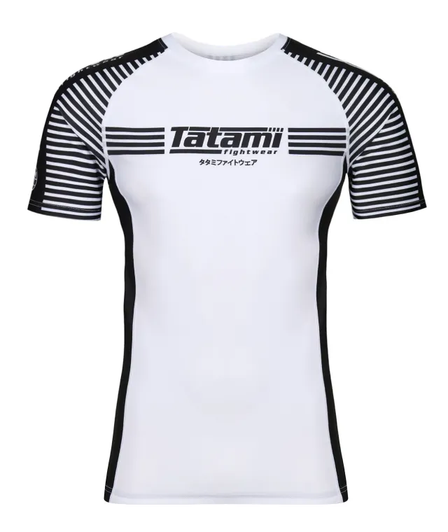 Tatami IBJJF Ranked rash guard nero manica corta