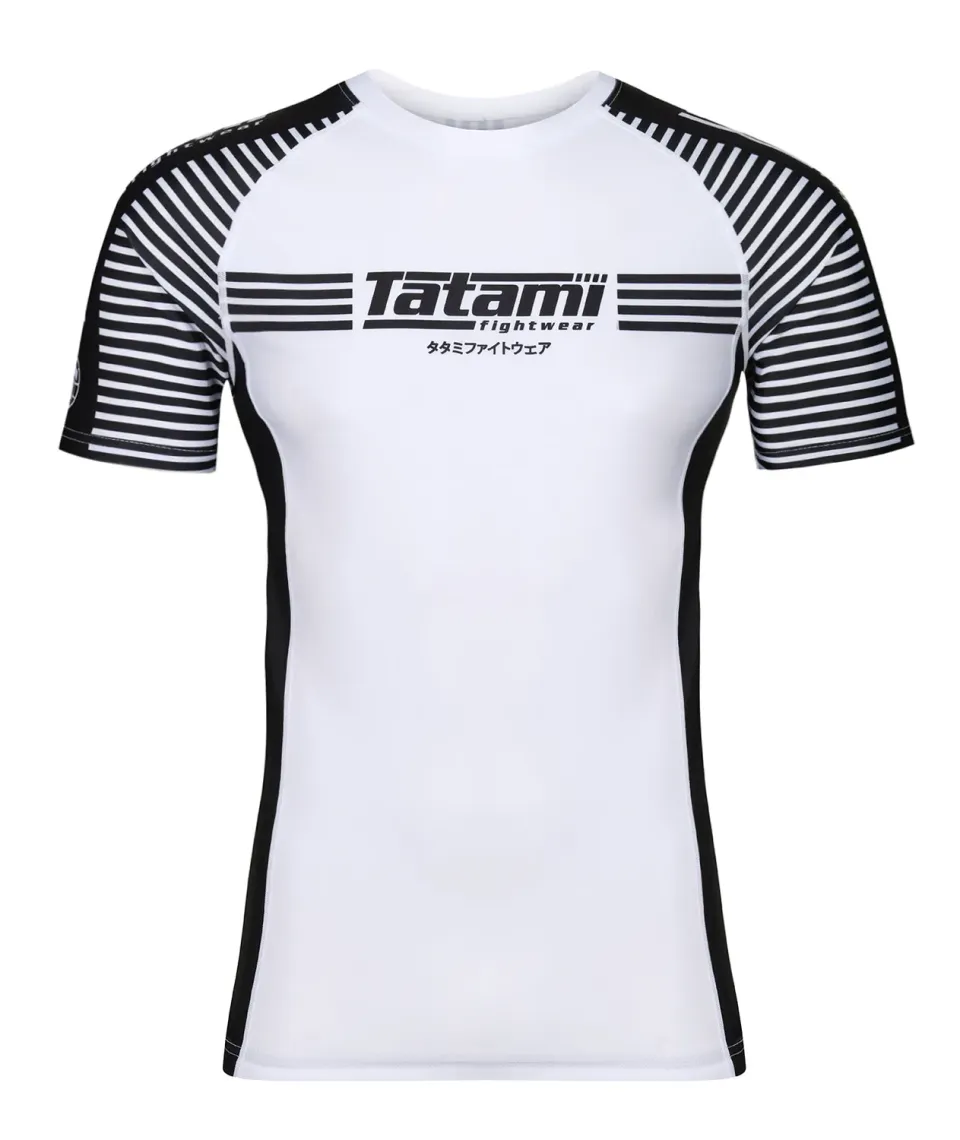 Tatami IBJJF Ranked rash guard nero manica corta
