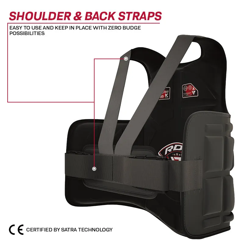 RDX T4 Corpetto Protettore Torace Allenatore Nero EVA