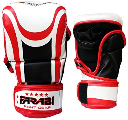 Farabi Sports Guanti MMA S/M Palmo Aperto Presa Lotta