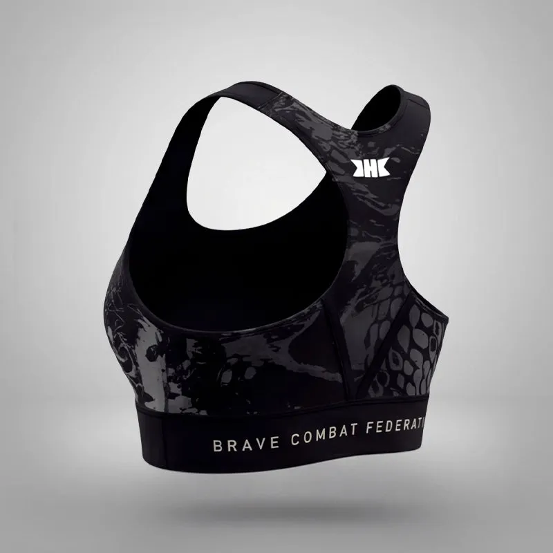 RDX Brave B2 Reggiseno Fitness Nero Grigio Taglia M