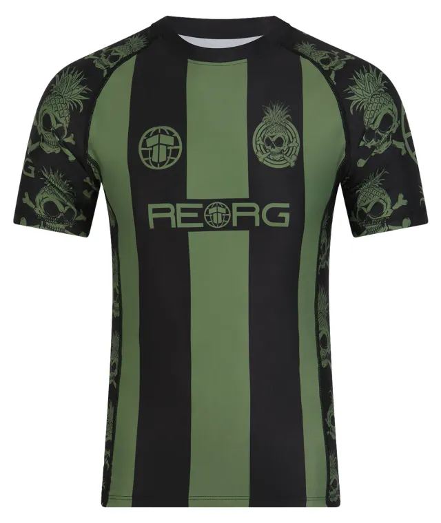 Tatami Reorg Rash Guard Khaki Manica Corta Uomo