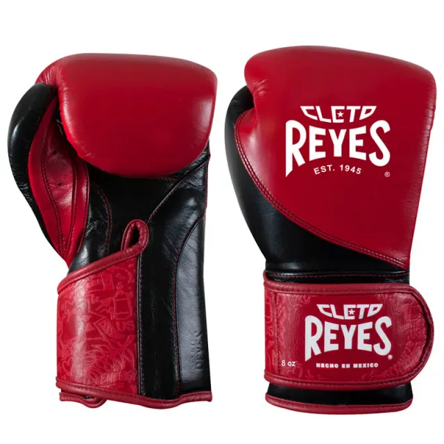 Cleto Reyes Alta Precisione guanti boxe 10 oz rosso nero pelle