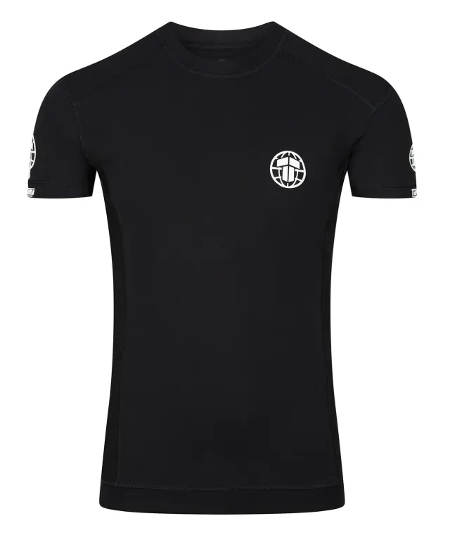 Tatami Pro rash guard uomo maniche corte nero elastica