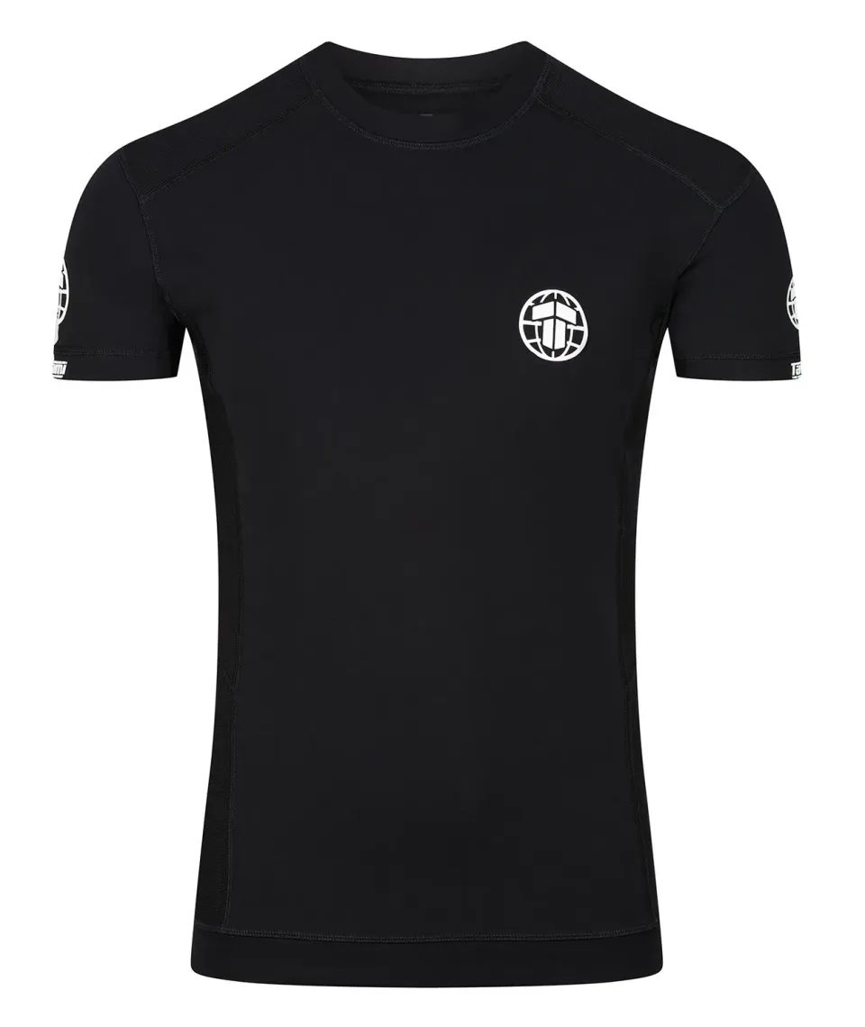 Tatami Pro rash guard uomo maniche corte nero elastica