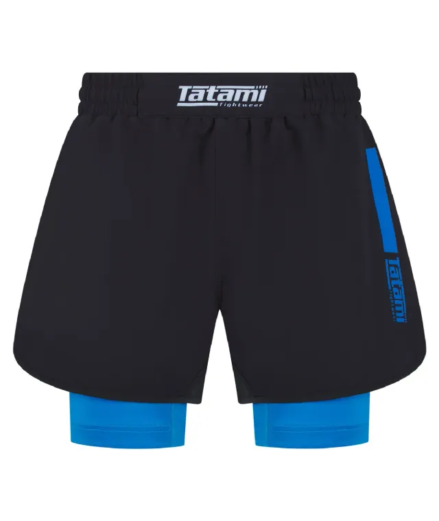 Tatami IBJJF Ranked Hybrid pantaloncini blu cintura blu