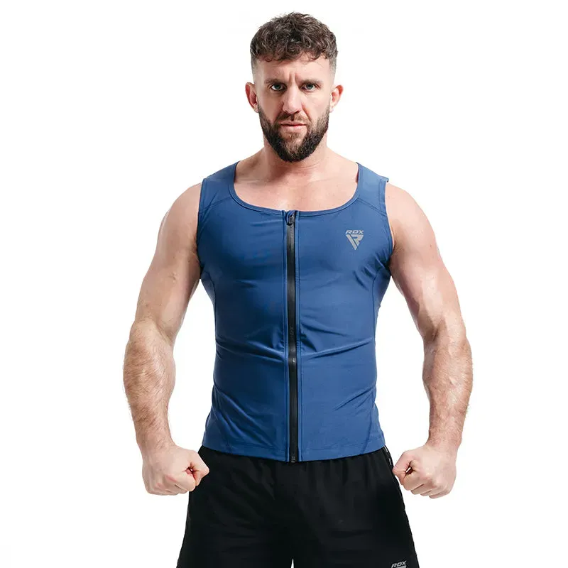 RDX gilet sauna uomo cerniera effetto sudore 5x