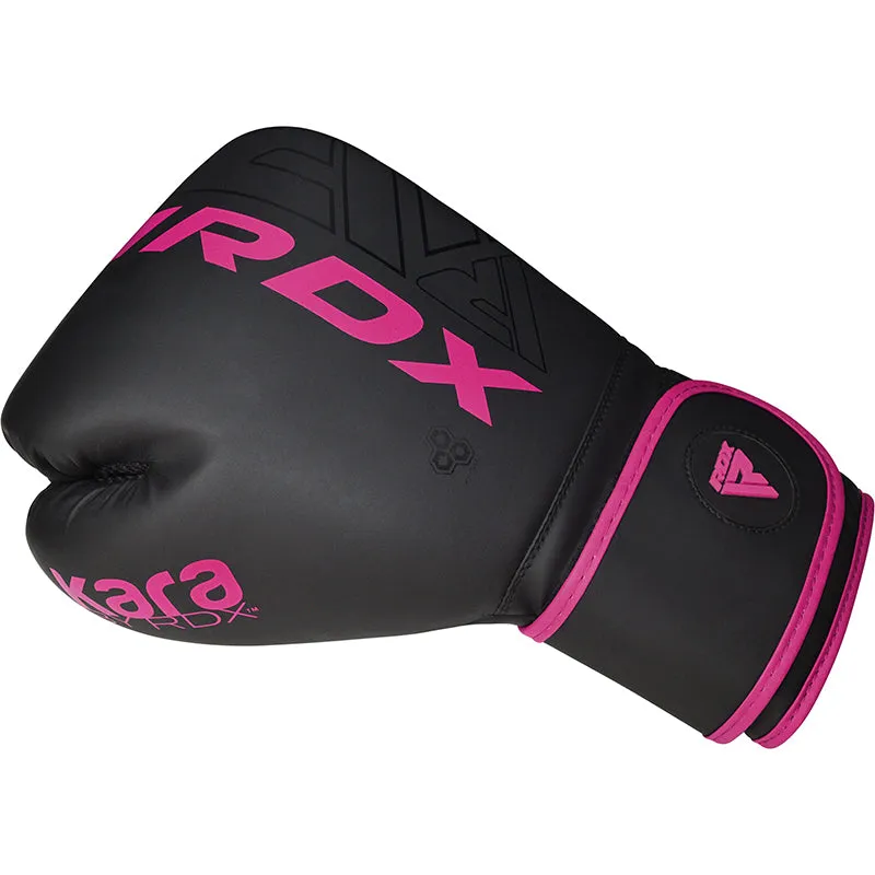 RDX F6 Kara Guanti Boxe Donna Rosa Max-Shock 12oz